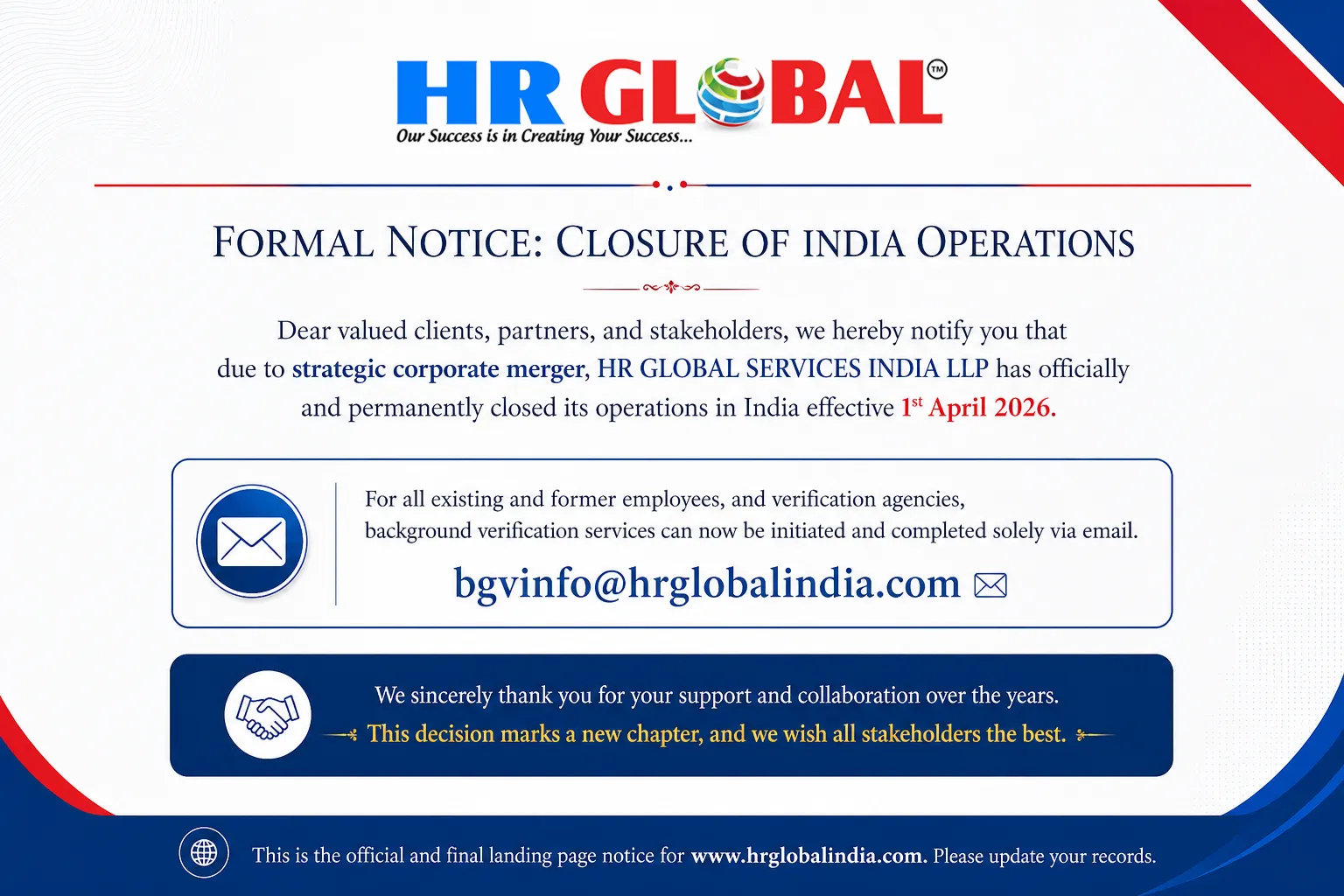 HR Global Notice